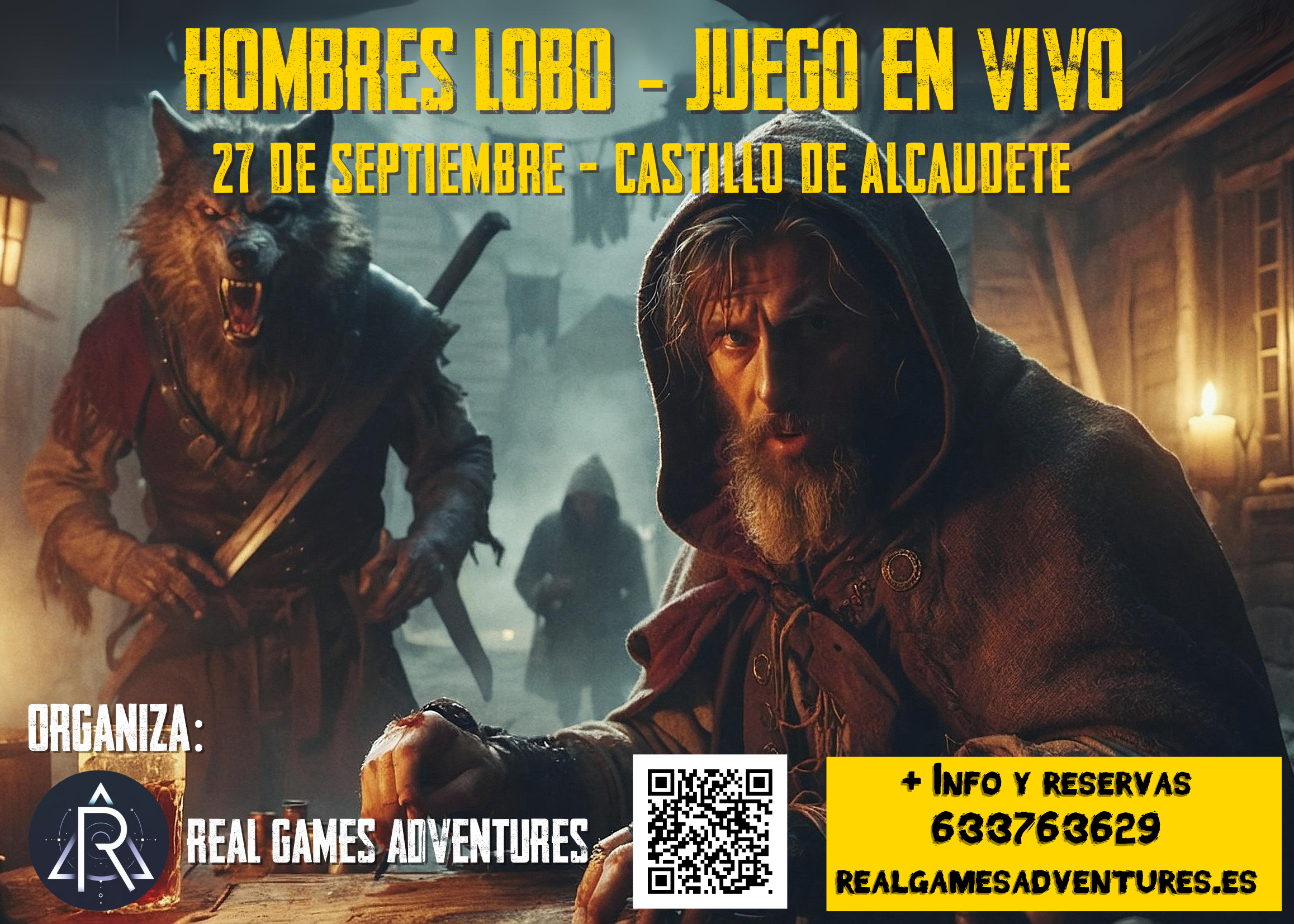 Póster Hombres Lobo 27 de septiembre Alcaudete Castillo